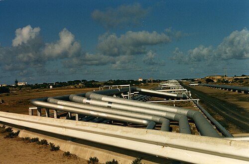 Pipeline near to Sines, in Portugal