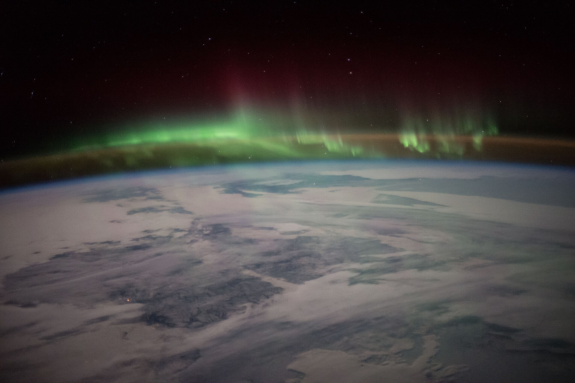 NASA astronaut Scott Kelly took this aurora image over Canada on Jan. 21, 2016