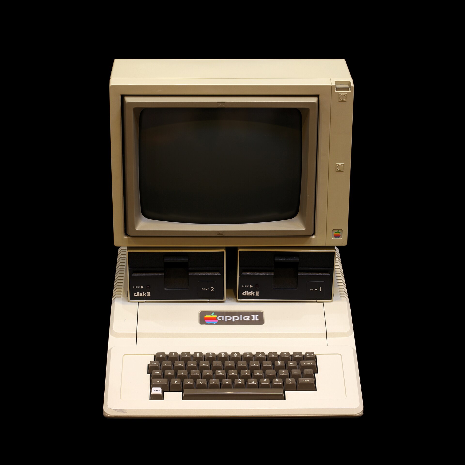 Apple II computer. On display at the Musée Bolo , EPFL , Lausanne.
